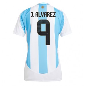 Fotbalové Dres Argentina Julian Alvarez #9 Dámské Domácí Oblečení Copa America 2024 Krátký Rukáv